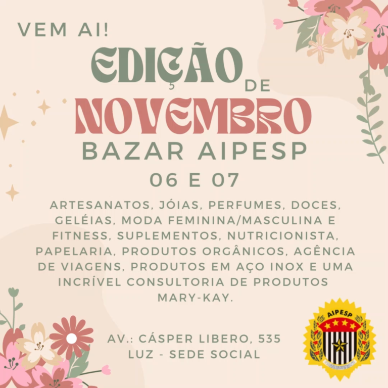 BAZAR AIPESP NOVEMBRO