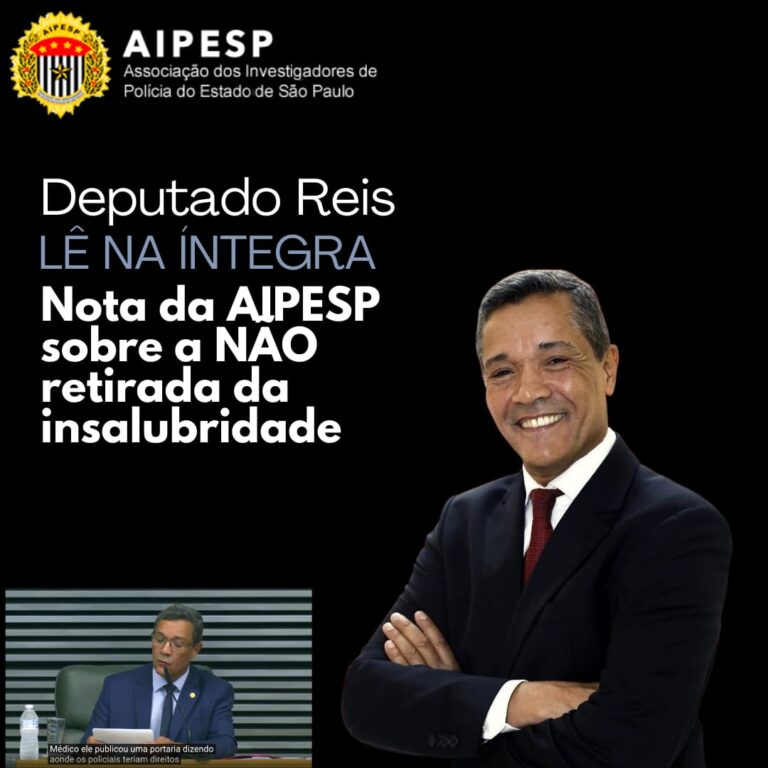 Deputado Reis lê na íntegra a nota encaminhada pela IPESP
